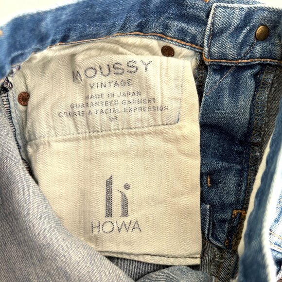 Moussy Vintage Howa Distressed Raw Hem Jeans Size 28 - Picture 8 of 12